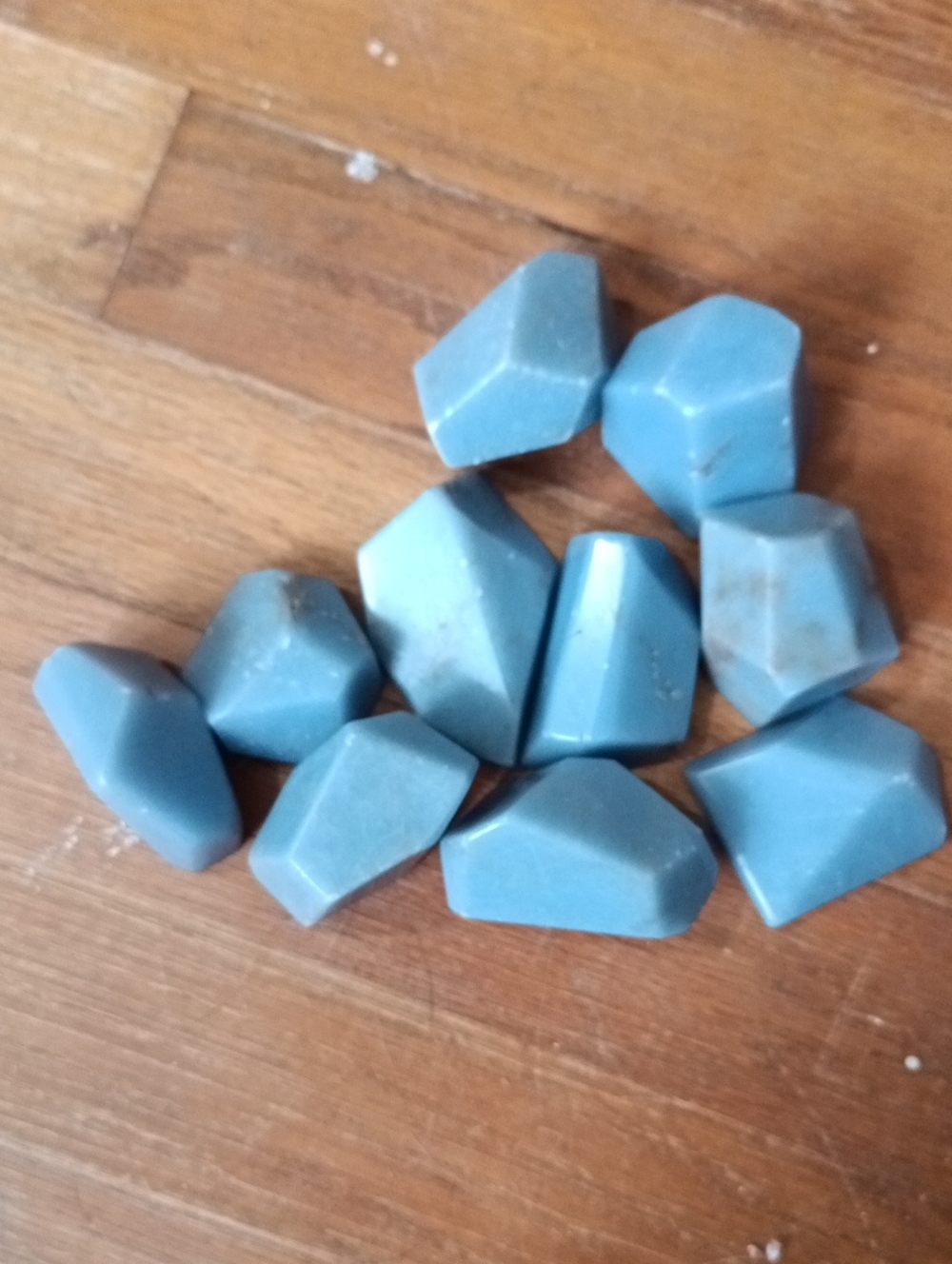 Blue Angelite Crystal Freeform Lot Of 10